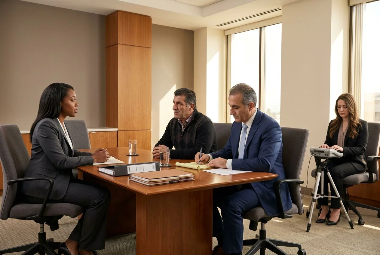 Court-certified Armenian legal interpreter at Glendale Court for personal injury depositions, immigration hearings, and family law cases