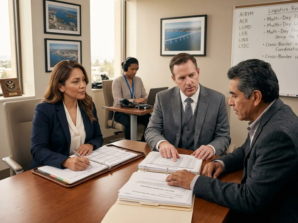 Certified deposition interpreter providing continuity across multi-day cross-border and military litigation series in San Diego