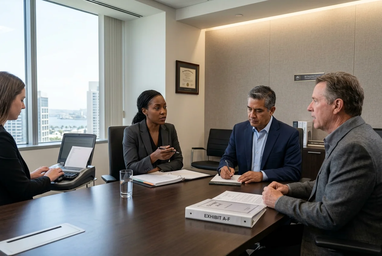 Court-certified legal interpreter at San Diego Superior Court Central Courthouse for civil and criminal depositions, trials, and JAG proceedings