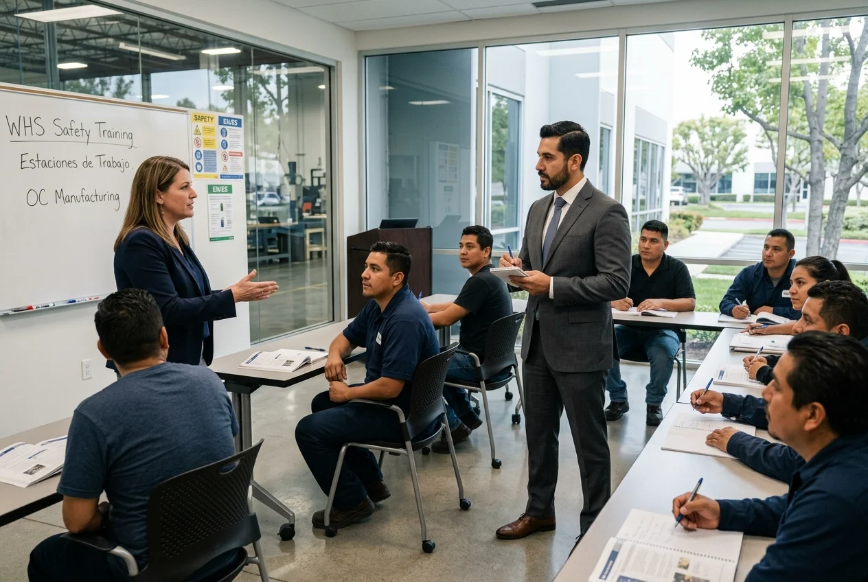 Professional Spanish corporate interpreter for HR, manufacturing, and agricultural business meetings in Orange County
